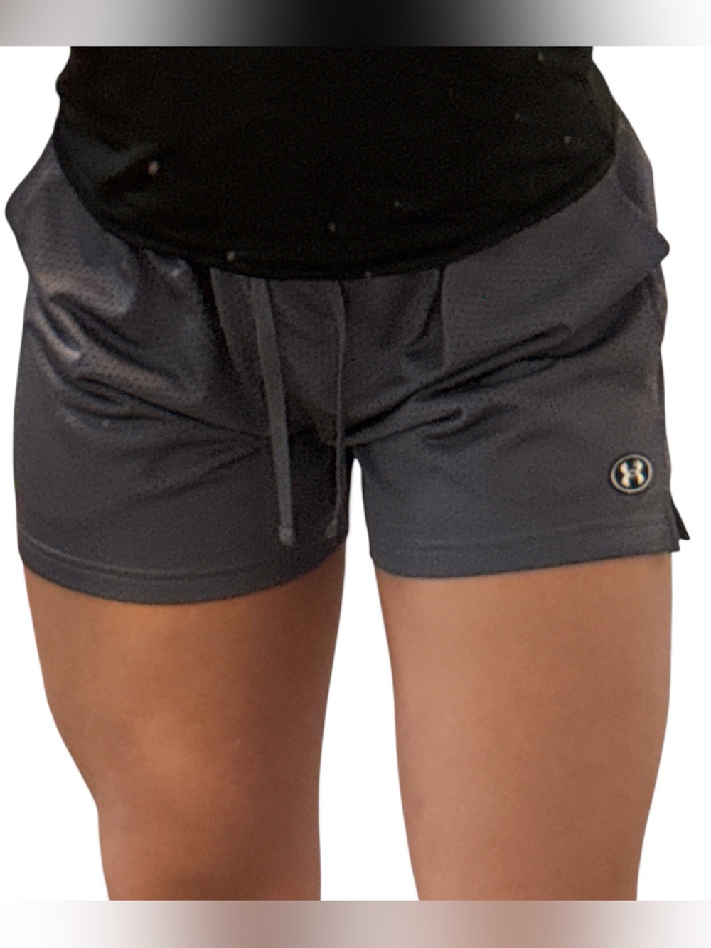 Under Armour Women's Dark Gray Athletic Drawstring Shorts